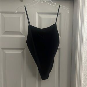 Free people Black Spaghetti Strap Bodysuit